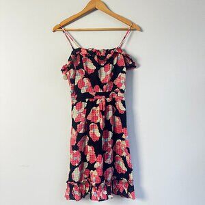 Juicy Couture Pink Floral Off-Shoulder Dress 0
